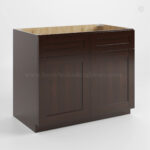 Shaker Espresso Base Cabinet with Double Doors and Drawers