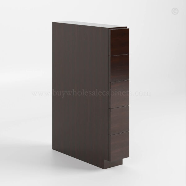Shaker Espresso Base Spice Cabinet with 5 Drawers