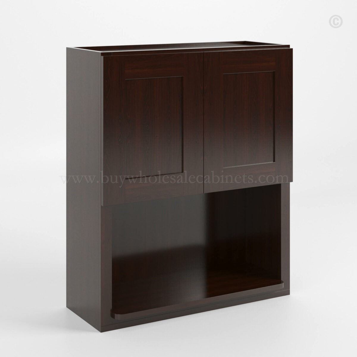 Shaker Espresso Microwave Wall Cabinet image 1