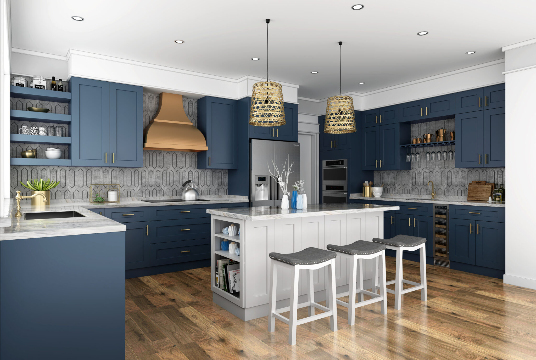 Perfect navy blue in the kitchen 2023 BWC