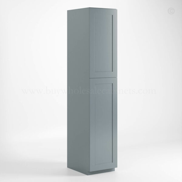 Gray Shaker 18 W Utility Pantry Cabinet