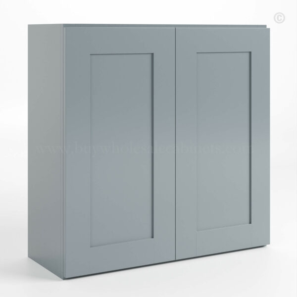 Gray Shaker 30 H Double Door Wall Cabinet