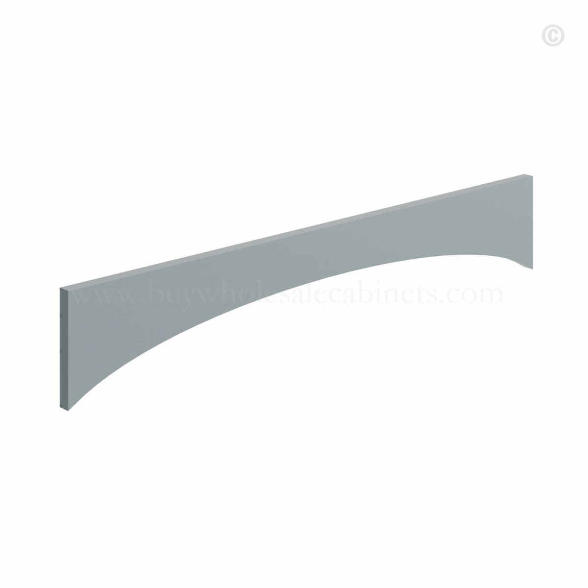 Gray Shaker Arched Valance