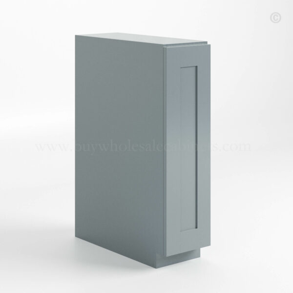 Gray Shaker Spice Pull Base Cabinet