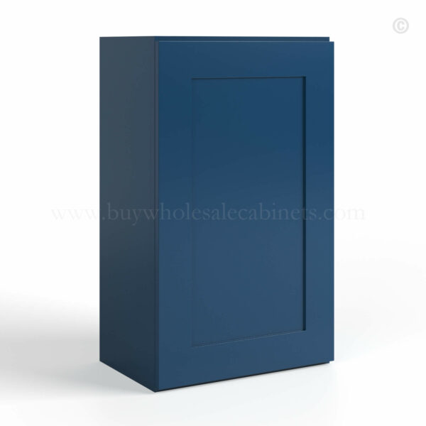 Navy Blue Shaker 30 H Single Door Wall Cabinet
