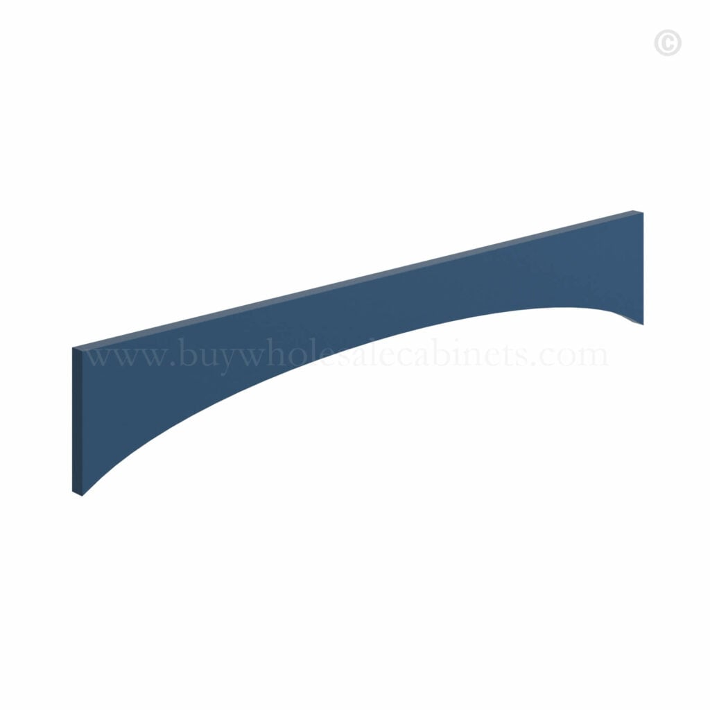Navy Blue Shaker Arched Valance