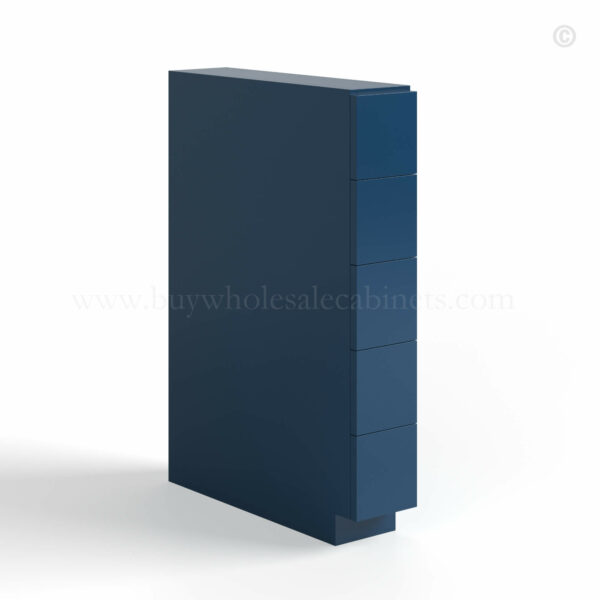 Navy Blue Shaker Base Spice Cabinet with 5 Drawers