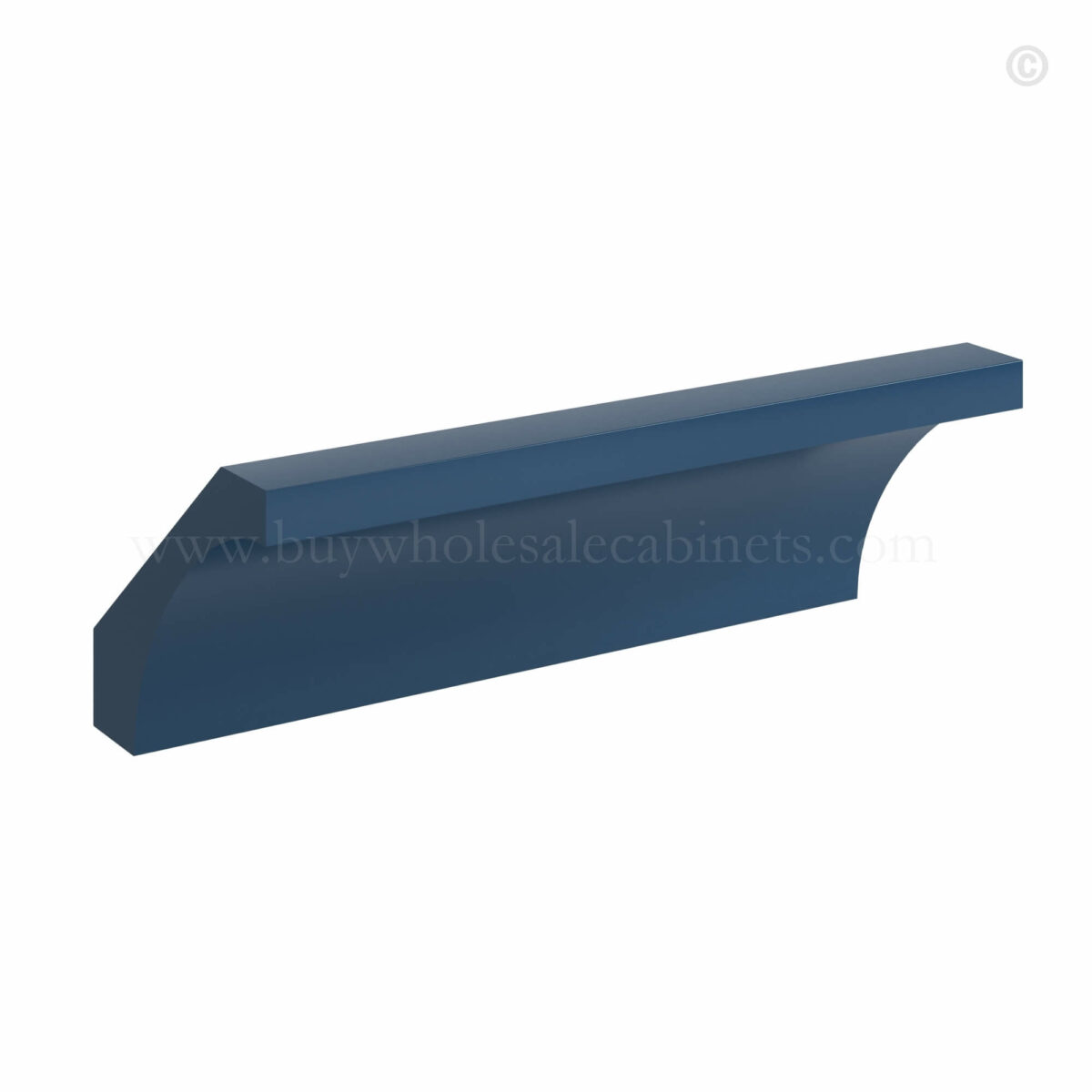 Navy Blue Shaker Cove Crown Moulding