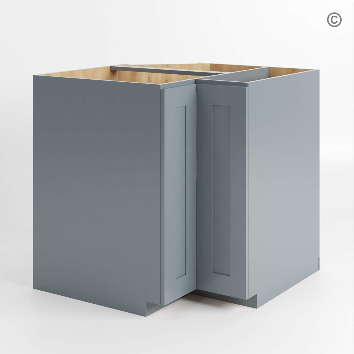 Gray Shaker Lazy Susan Base Cabinet, gray kitchen cabinets, rta cabinets