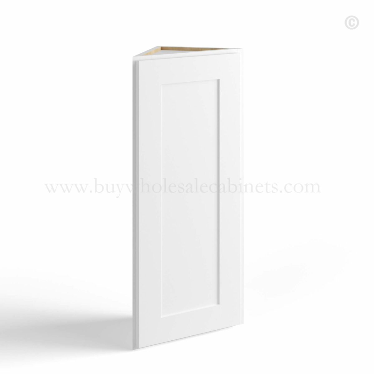 White Shaker 12 Angle Wall Cabinet