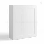 White Shaker 36 H Double Door Wall Cabinet