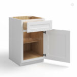 White Shaker Base Cabinet with Single Door & Drawer
