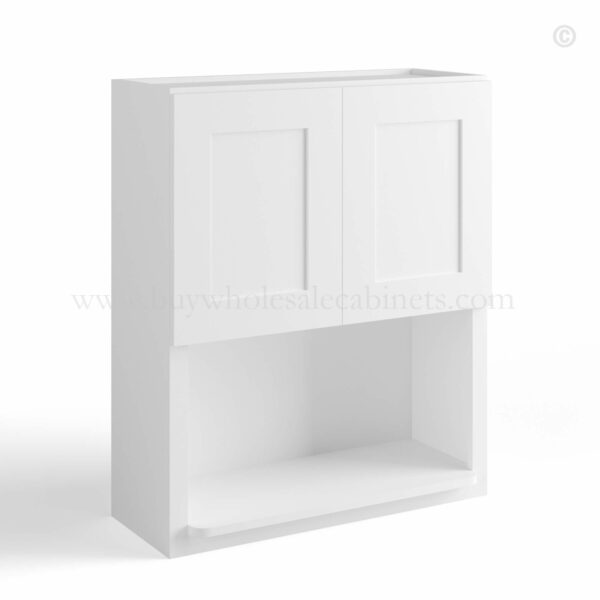 White Shaker Microwave Wall Cabinet