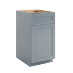 gray shaker trash base cabinet, rta cabinets, wholesale cabinets