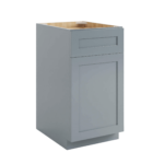 gray white shaker trash base cabinet, rta cabinets, wholesale cabinets
