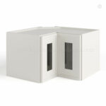 slim shaker cabinets, Dove White Slim Shaker Easy Reach Wall Cabinet with Glass Door
