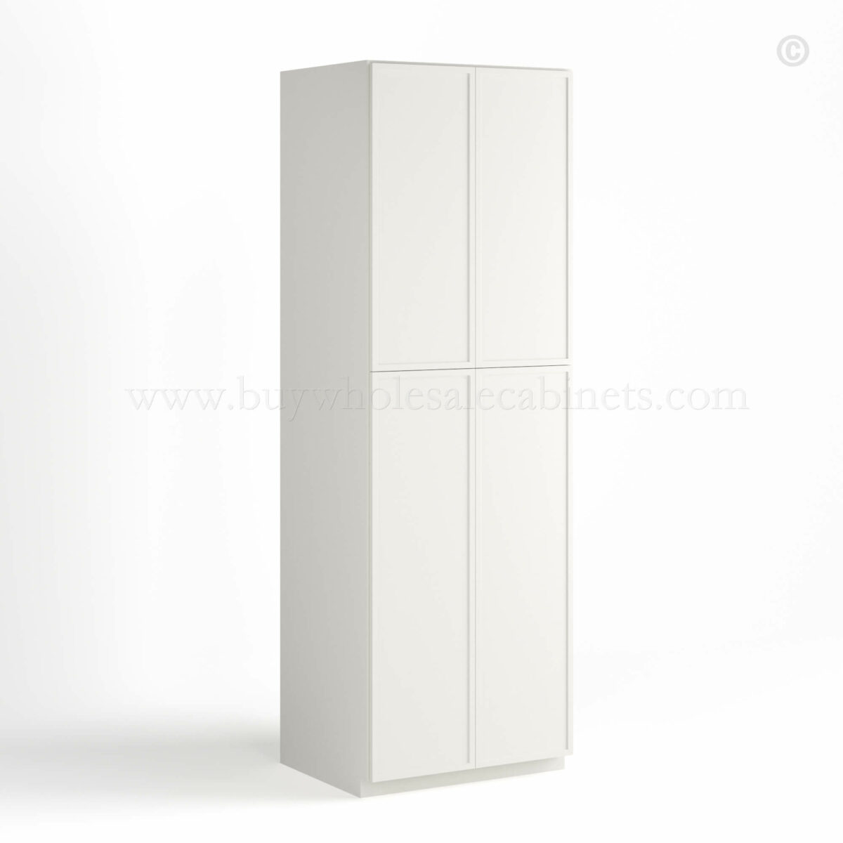 slim shaker cabinets, Dove White Slim Shaker Tall Pantry Cabinet with 4 Doors