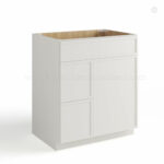 slim shaker cabinets, Dove White Slim Shaker Vanity Combo with Drawers