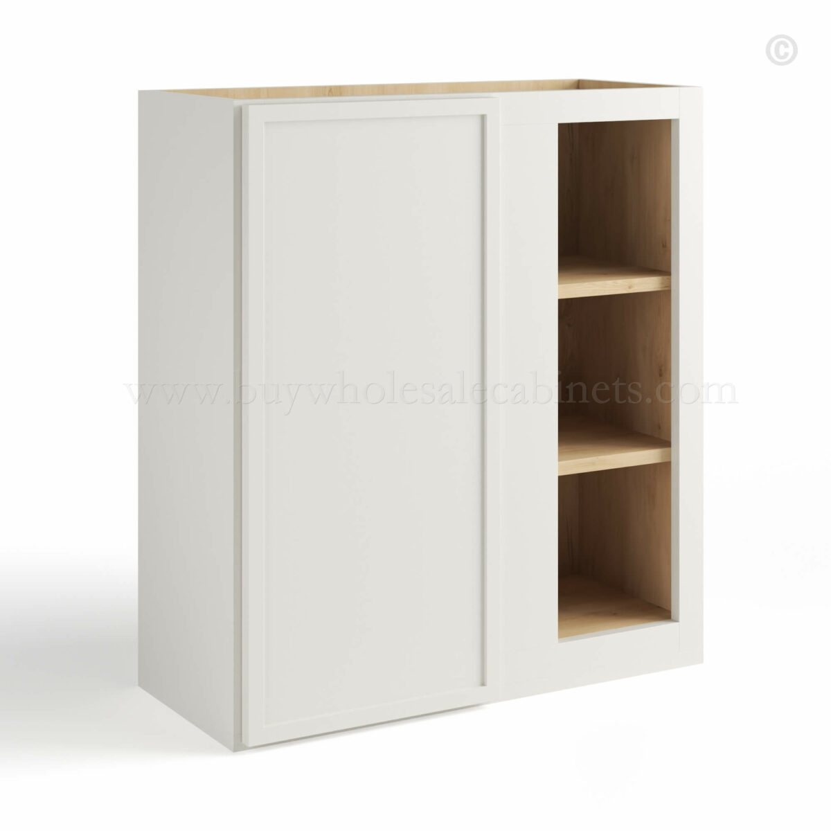 slim shaker cabinets, Dove White Slim shaker Blind Corner Wall Cabinet