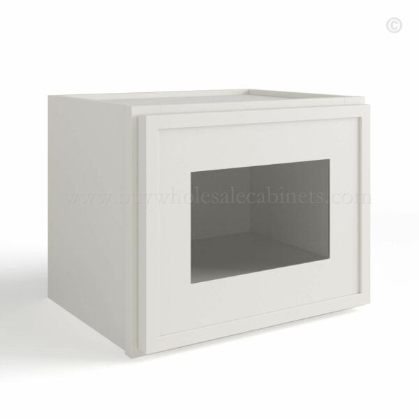 slim shaker cabinets, Dove White Slim Shaker 18 W Single Door Wall Cabinet with Glass Door