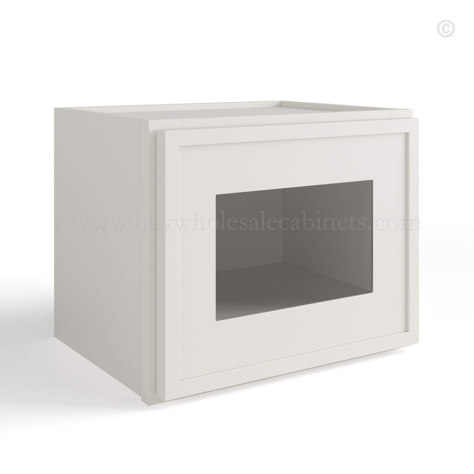 slim shaker cabinets, Dove White Slim Shaker 18 W Single Door Wall Cabinet with Glass Door