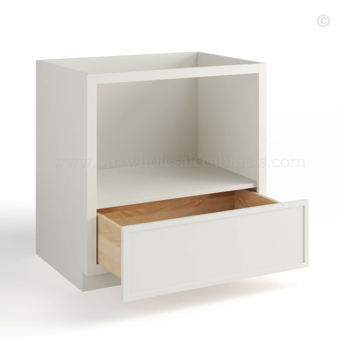 slim shaker cabinets, Dove white slim Shaker Microwave Base Cabinet