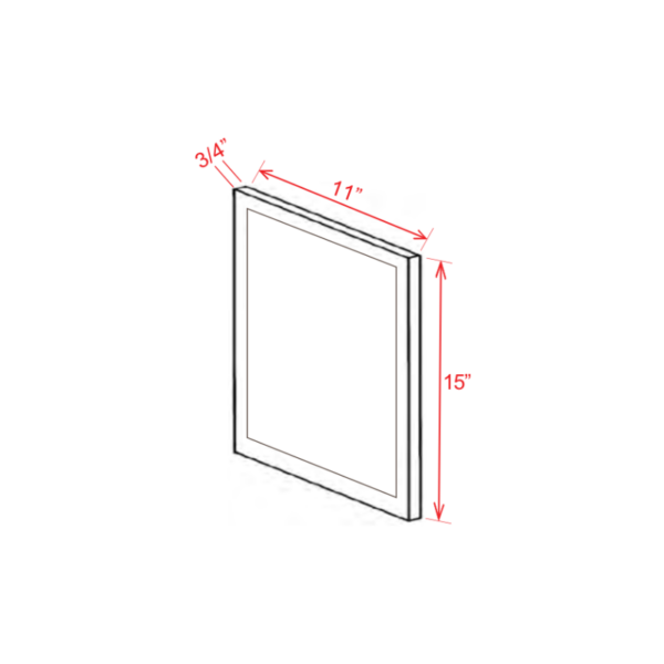 Sample Base Front Dove White Slim Shaker Base Cabinet Front Face Sample - BWC