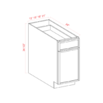 slim shaker cabinets, Slim Shaker Base Cabinet Single Door & Single Drawer