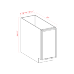 slim shaker cabinets, Slim Shaker Base Cabinet Single Door Full Height