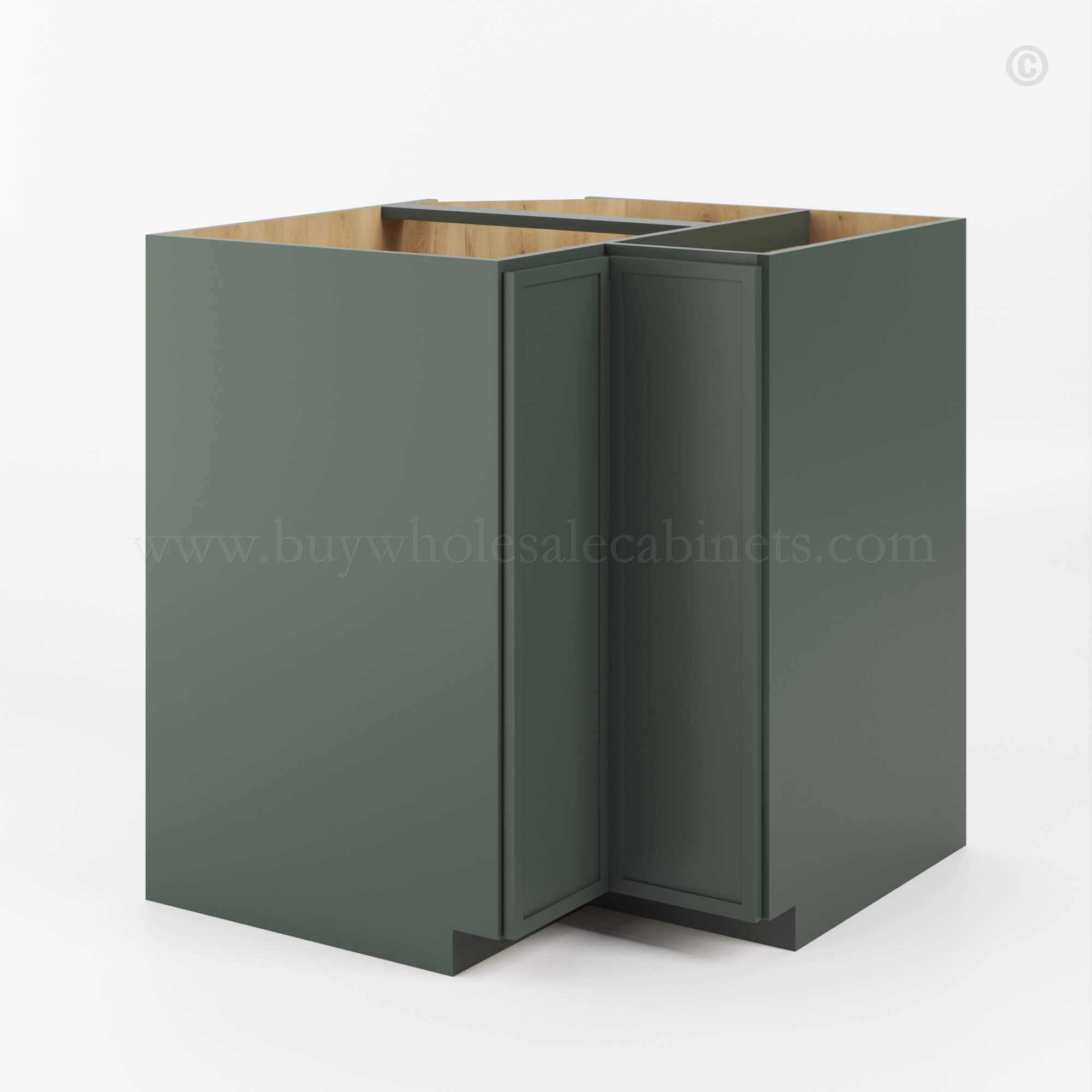 Slim Shaker Green Base Lazy Susan Cabinet, rta cabinets, wholesale cabinets