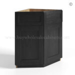 Charcoal Black Shaker Base End Corner Cabinet