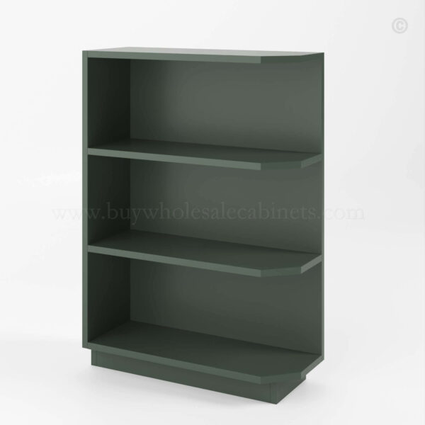 Slim Shaker Green Base End Shelf Cabinet, rta cabinets, wholesale cabinets