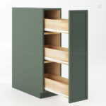 Slim Shaker Green Base Spice Rack Cabinet, rta cabinets, wholesale cabinets