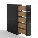 Black Shaker Base Spice Drawers Cabinet, rta cabinets, wholesale cabinets
