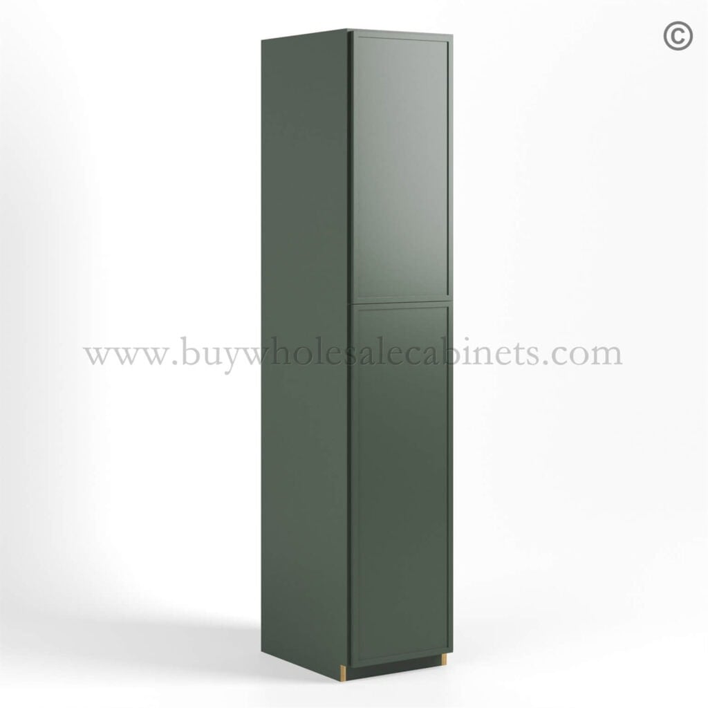 green cabinets