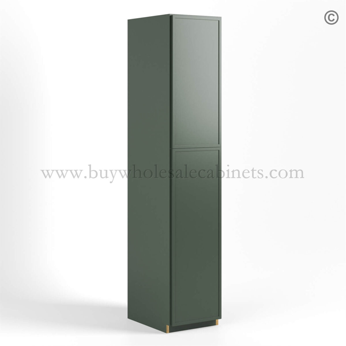 green cabinets