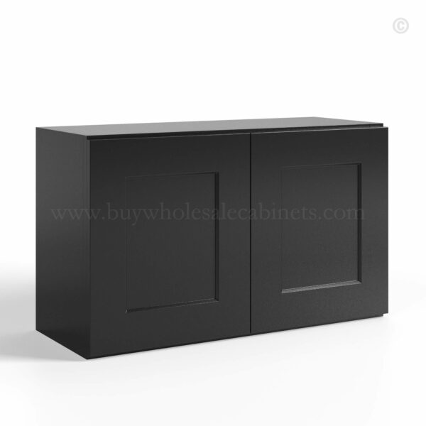 Black Shaker Double Door Wall Cabinets, rta cabinets, wholesale cabinets