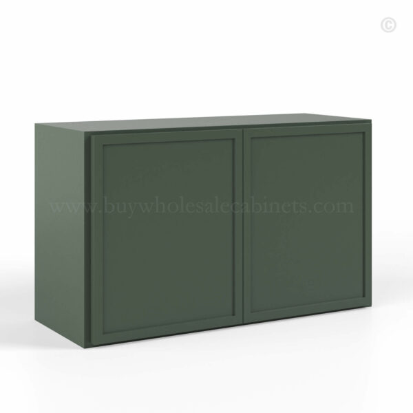 Slim Shaker Green Double Door Wall Cabinets 18H, rta cabinets, wholesale cabinets