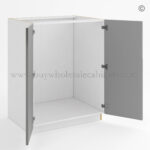 Frameless Gloss Gray Full Height Double Door Base Cabinet, wholesale cabinets, base cabinets