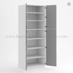 Frameless Gloss Gray Tall Pantry Cabinet with 4 Doors, rta cabinets, frameless cabinets