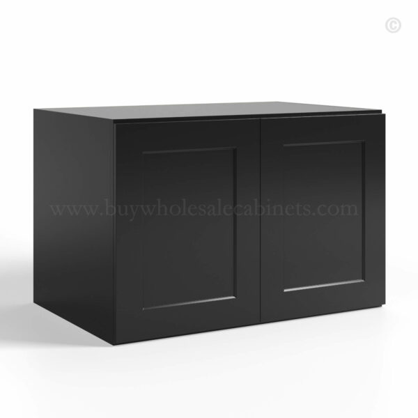 Black Shaker Double Door Wall Cabinet, rta cabinets, wholesal cabinets