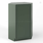 Slim Shaker Green Wall Diagonal Corner 27″W, rta cabinets, wholesale cabinets