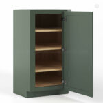 Slim Shaker Green Wall Diagonal Corner 27″W, rta cabinets, wholesale cabinets