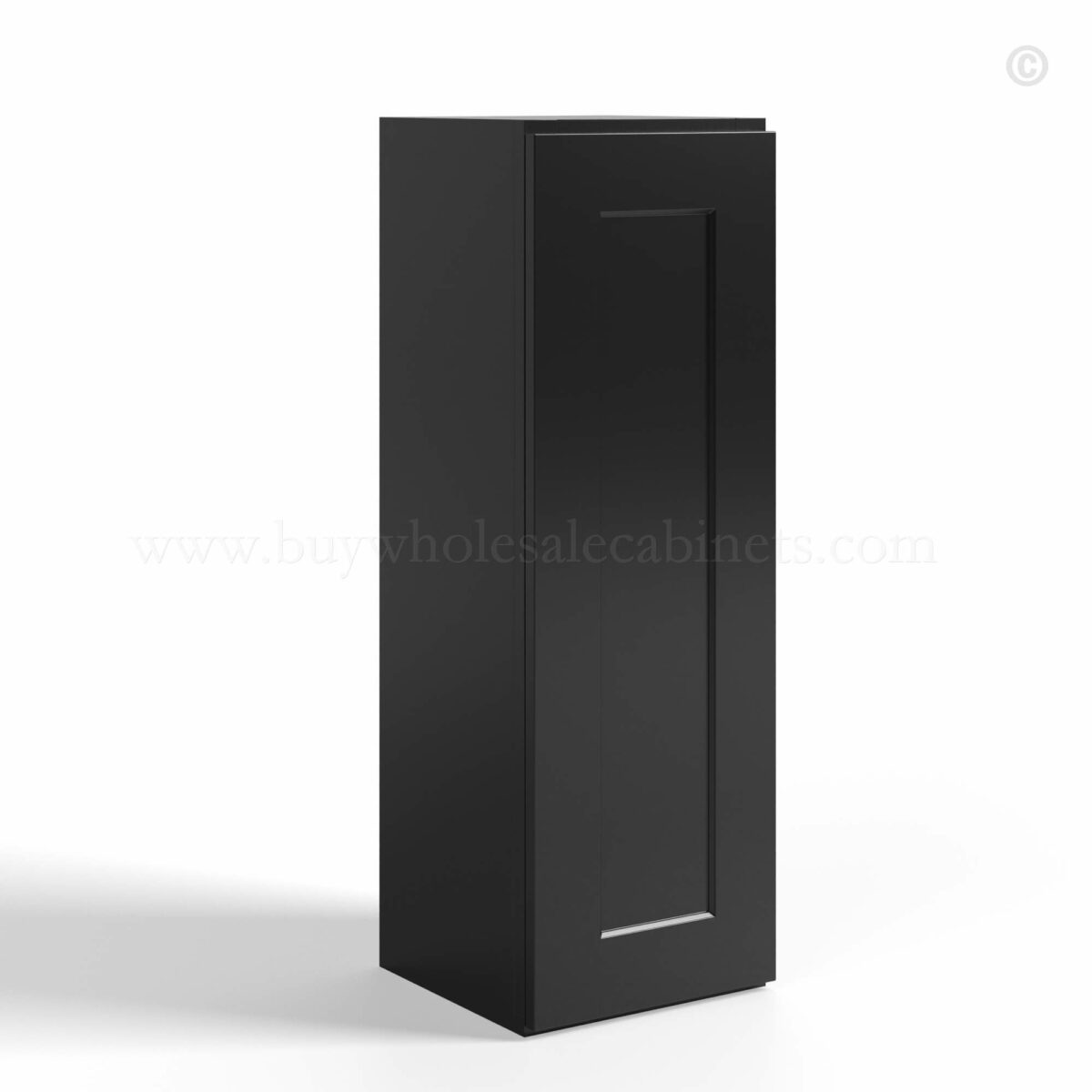 Black Shaker Wall End Cabinet