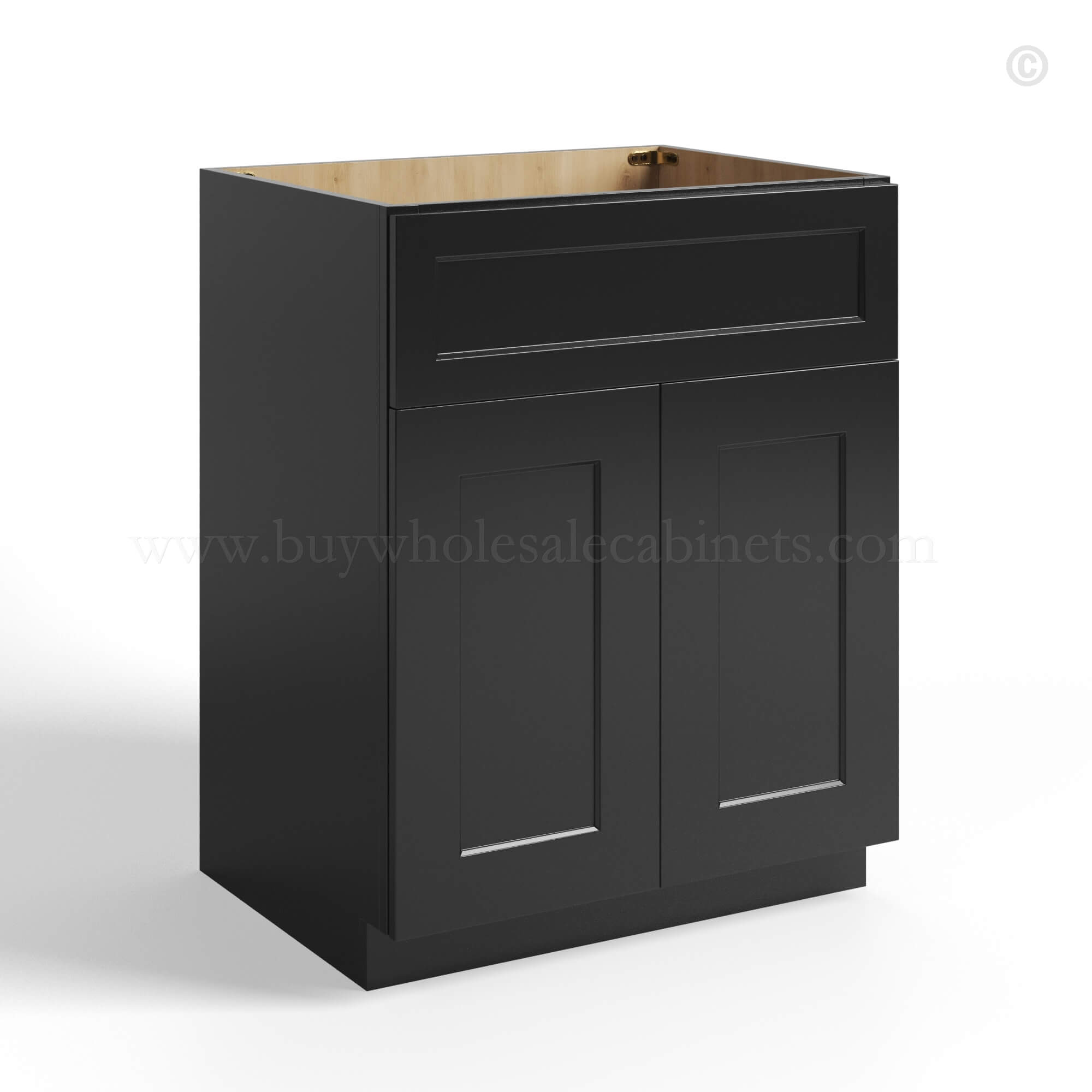 Black Shaker Vanity Sink Base Cabinet, rta cabinets, wholesale cabinets
