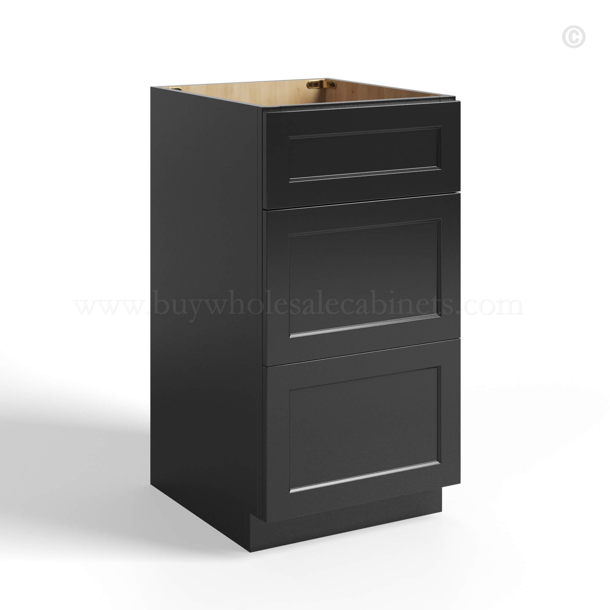 Black Shaker Vanity Drawer Base Cabinet, rta cabinets, wholesale cabinets