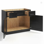 Black Shaker Vanity Sink Base Combo 42″W, rta cabinets, wholesale cabinets