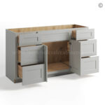 Dorian Gray Shaker Vanity Sink Base Combo 60"W - Image 2