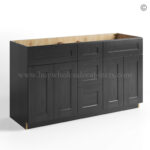 Charcoal Black Shaker Vanity Sink Base Combo