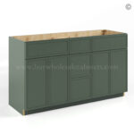 Slim Shaker Green Vanity Sink Base Combo